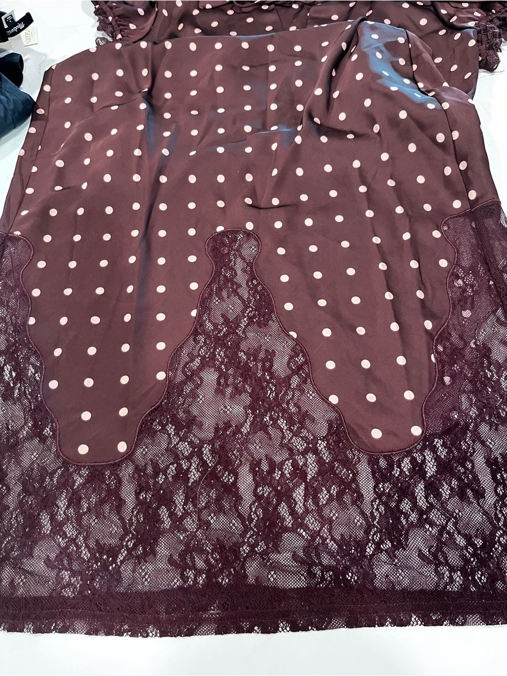 Arose Studio Nerina Collared Lace Midi Dress Medium - Picture 13 of 15